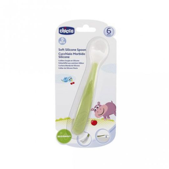 Chicco Κουτάλι Σιλικόνης Soft 6m+ 1τμχ