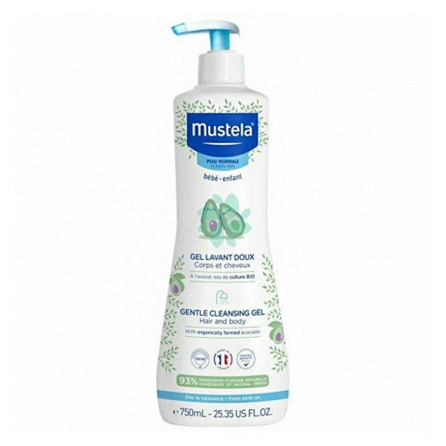 Mustela Gentle Cleansing Gel Απαλό Αφροντούς για Σώμα & Μαλλιά με Βιολογικό Αβοκάντο, 750ml