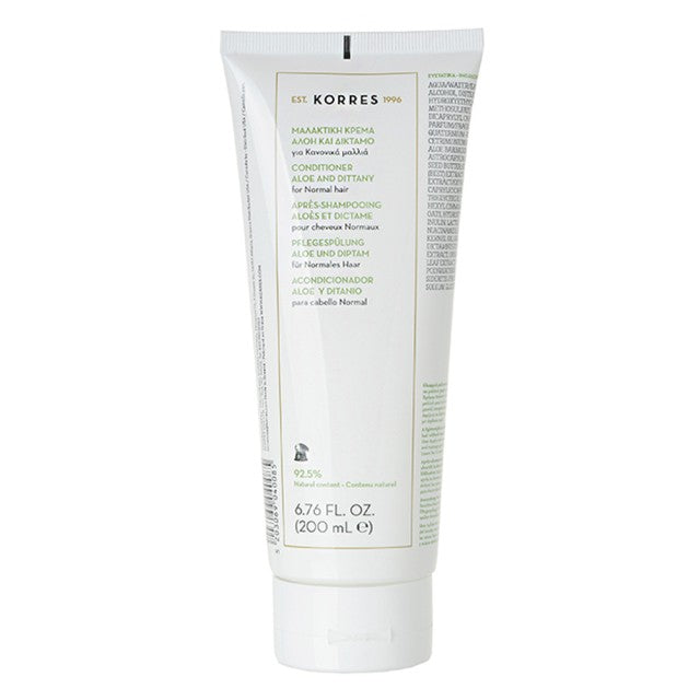 Korres Conditioner Μαλακτική Κρέμα για Κανονικά Μαλλιά με Αλόη και Δίκταμο, 200ml