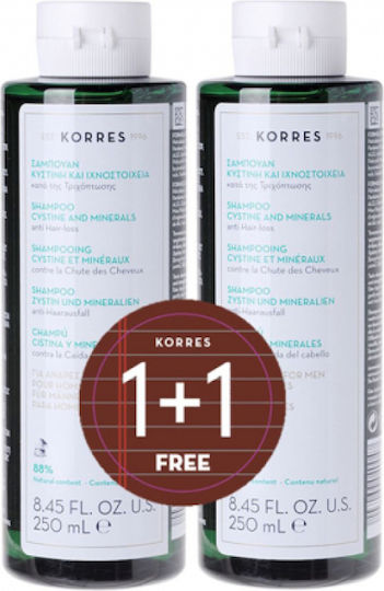 KORRES ΚΥΣΤΙΝΗ και ΙΧΝΟΣΤΟΙΧΕΙΑ ΣΑΜΠΟΥΑΝ ΚΑΤΑ ΤΗΣ ΤΡΙΧΟΠΤΩΣΗΣ ΓΙΑ ΑΝΔΡΕΣ 250ml