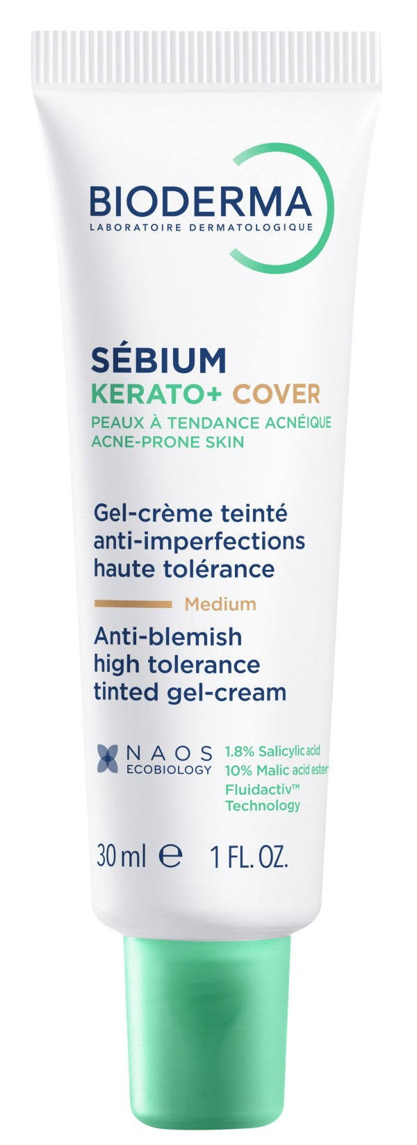 Bioderma Sebium Kerato+ Cover Gel Cream, Κρέμα με Χρώμα κατά των Ατελειών για δέρμα με Τάση Ακμής, 30ml