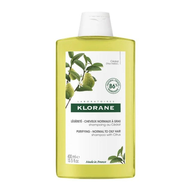 Klorane Citrus Pulp Shampoo Σαμπουάν Συχνής Χρήσης με Πολτό Κίτρου & Βιταμίνες, για Όλους τους Τύπους Μαλλιών, 400ml