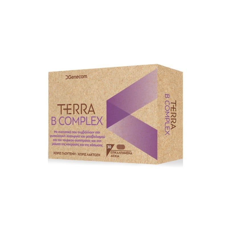 Genecom Terra B-Complex Συμπλήρωμα Διατροφής με Βιταμίνες του Συμπλέγματος Β 30tabs