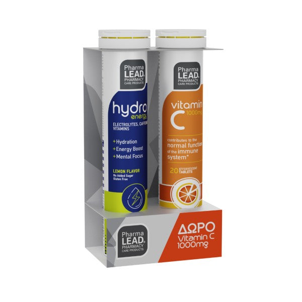 Pharmalead Promo Hydro Energy with Lemon Flavor, 20 Αναβράζοντα Δισκία & Vitamin C 1000mg, 20 Αναβράζοντα Δισκία