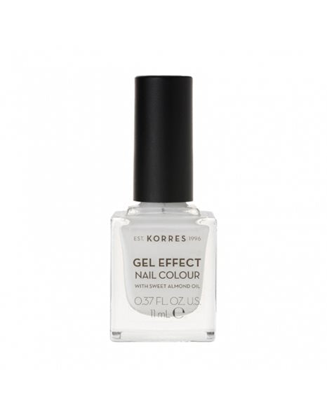 KORRES Gel Effect Nail Colour βερνικι νυχιων 01 BLANC WHITE 11ML