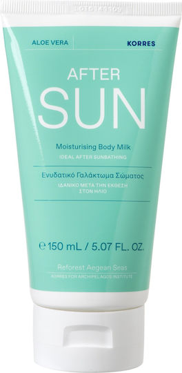 Korres After Sun Aloe Vera 150ml Ενυδατικό Γαλάκτωμα Σώματος για Μετά τον Ήλιο