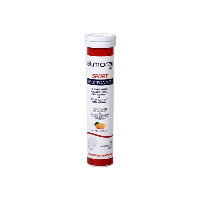 almora PLUS® SPORT Ηλεκτρολύτες για Ενισχυμένη Απόδοση στην Άθληση & Ενυδάτωση Πορτοκάλι 20 αναβράζοντα δισκία
