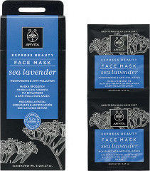 Apivita Express Beauty Μάσκα Προσώπου με Θαλάσσια Λεβάντα για Ενυδάτωση & Αποτοξίνωση 2x8ml
