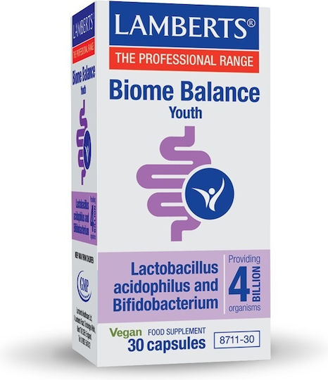 Lamberts Biome Balance Youth Συμπλήρωμα με Προβιοτικά & Πρεβιοτικά 30 κάψουλες