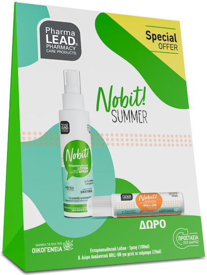 Pharmalead Promo Game Over Nobit Εντομοαπωθητικό Spray 100ml, εντομοαπωθητικά Αυτοκόλλητα 24τμχ & Απολυμαντικό Roll-On για Μετά το Τσίμπημα 20ml
