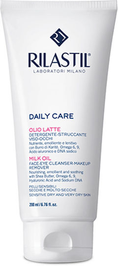 Rilastil Daily Care Milk Oil Γαλάκτωμα Καθαρισμού Προσώπου & Ματιών 200ml