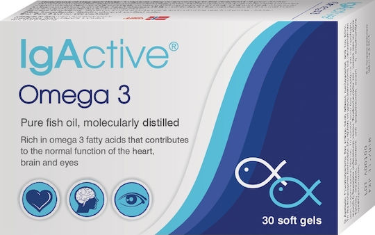 IgActive Ωμέγα 3 Ιχθυέλαιο 1000mg 30 μαλακές κάψουλες