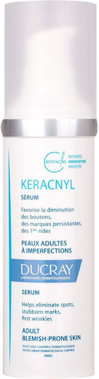 Ducray Keracnyl Serum Ορός Προσώπου Ειδικά Σχεδιασμένος για την Καθημερινή Φροντίδα του Δέρματος της Ενήλικης Γυναίκας με Ακμή, 30ml