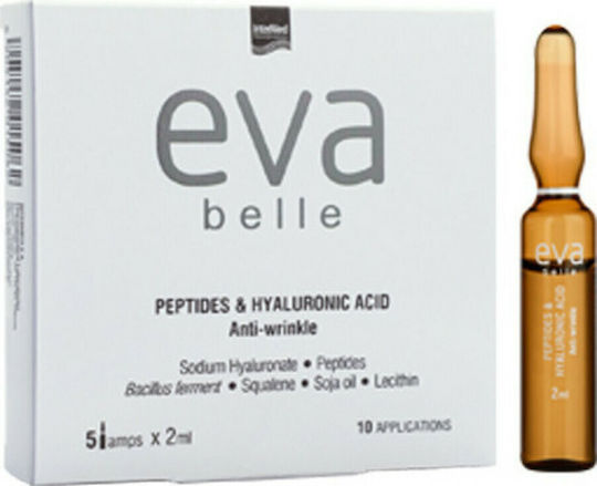 InterMed Eva Belle Peptides & Hyaluronic Acid Ενυδατικό & Αντιγηραντικό Serum Προσώπου με Πεπτίδια & Υαλουρονικό Οξύ για Αποτοξίνωση & Σύσφιξη 5x2ml