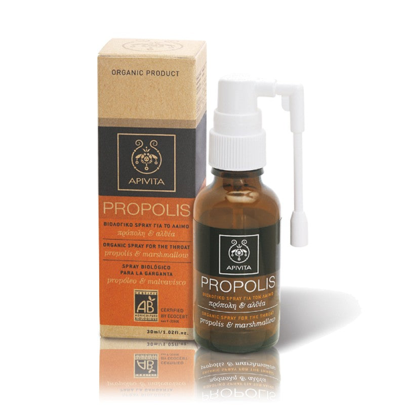 Apivita Propolis Βιολογικό Spray για το λαιμό πρόπολη & αλθαία 30 ml