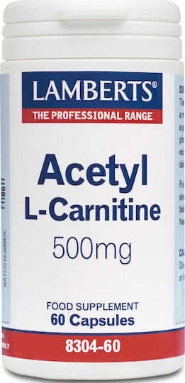 Lamberts Acetyl L-Carnitine 500mg 60 κάψουλες