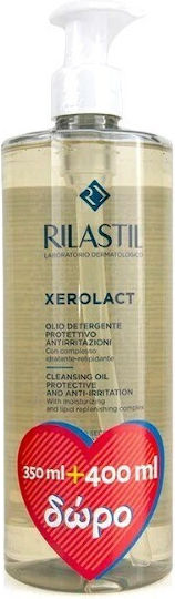 Rilastil Xerolact Λάδι Καθαρισμού Προστατευτικό Αντιερεθιστικό 350ml + 400ml