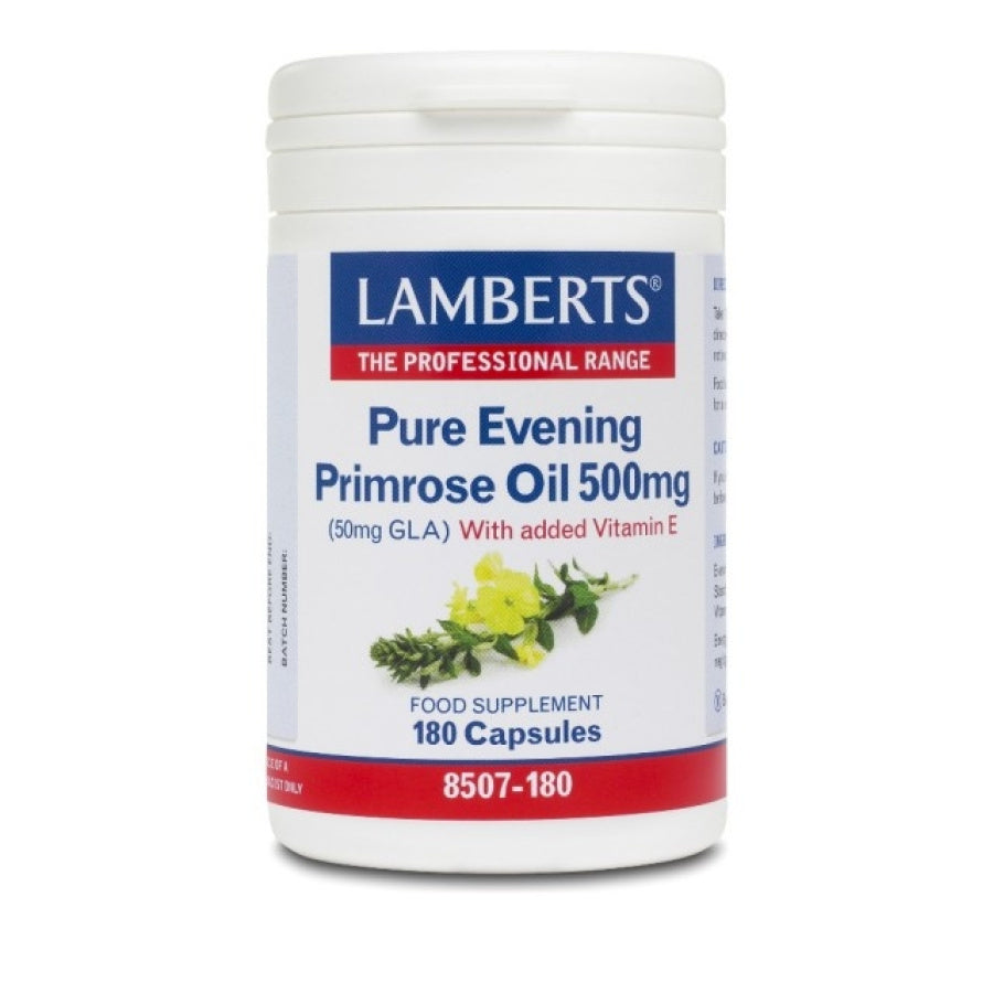 Lamberts Pure Evening Primrose Oil 500mg Συμπλήρωμα για την Εμμηνόπαυση 180 κάψουλες
