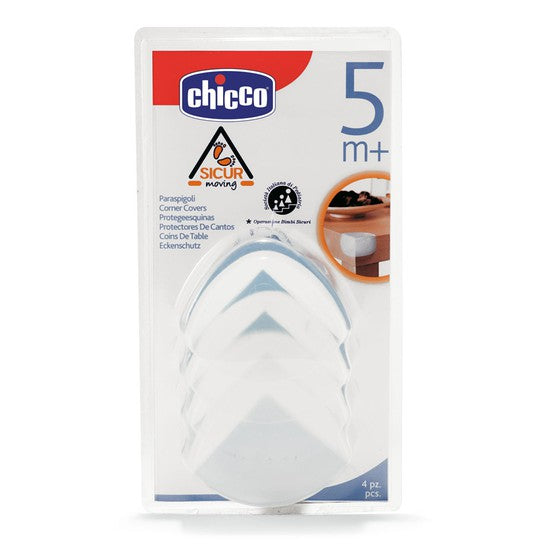 Chicco Προστατευτικά για Γωνίες με Αυτοκόλλητο από Πλαστικό σε Λευκό Χρώμα 4τμχ
