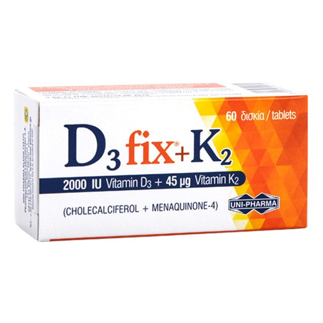 UNI-PHARMA - D3 Fix 2000IU + K2 45μg - 60tabs