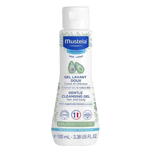 Mustela Gentle Cleansing Gel Απαλό Αφροντούς για Σώμα & Μαλλιά με Βιολογικό Αβοκάντο, 100ml