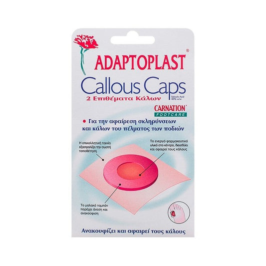 Carnation Adaptoplast Callus Caps Επιθέματα Αφαίρεσης Κάλων με Σαλικυλικό Οξύ, 2τμχ