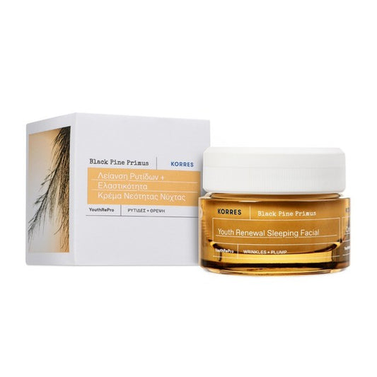 KORRES Black Pine Primus Λείανση Ρυτίδων + Ελαστικότητα Κρέμα Νεότητας Νύχτας 40ml