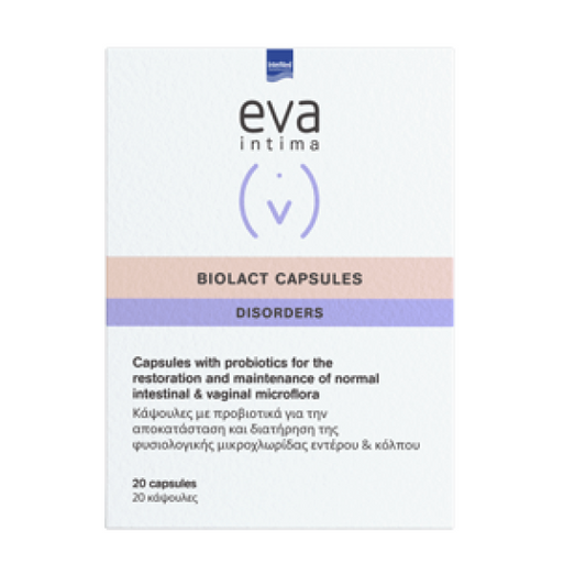 Intermed Eva Biolact Capsules Προβιοτικά για την Εντερική και Κολπική Χλωρίδα, 20 Caps