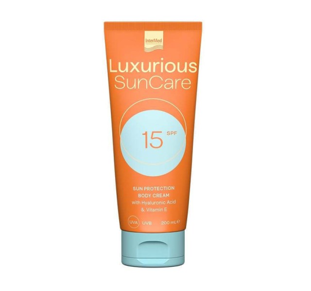 Intermed Luxurious Sun Care Body Cream SPF15 Αντηλιακή Κρέμα Σώματος, 200ml