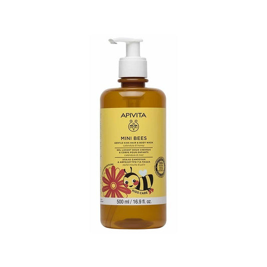 Apivita Mini Bees Απαλό Σαμπουάν & Αφρόλουτρο για Παιδιά με Καλέντουλα & Μέλι, 500ml