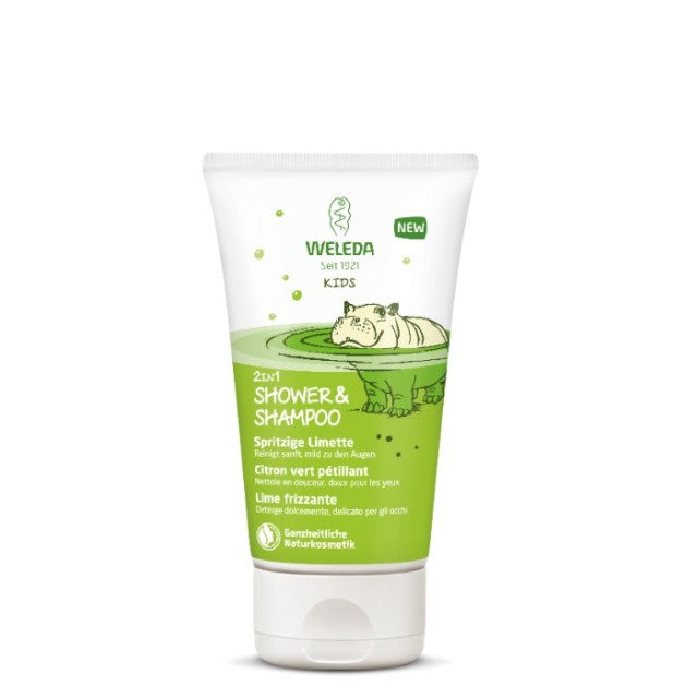 Weleda Kids 2in1 Shampoo & Body Wash Lime Παιδικό Αφρόλουτρο & Σαμπουάν 2 σε 1 με Άρωμα Δροσερό Μοσχολέμονο, 150ml