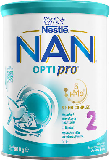 Nestle ΝΑΝ 2 Optipro Γάλα 2ης Βρεφικής Ηλικίας με Μοναδικό Μίγμα Πρωτεϊνών, 800gr