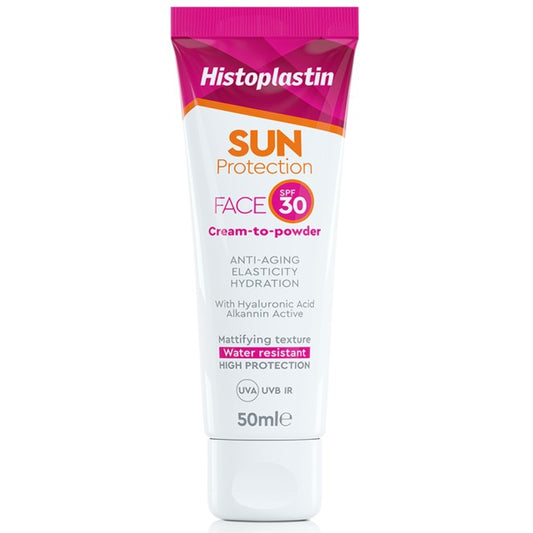 Skip to the beginning of the images gallery  Histoplastin Sun Protection Face Αντηλιακή Κρέμα Υψηλής Προστασίας που Προσφέρει Αντιγήρανση, Ενυδάτωση και Ενίσχυση Ελαστικότητας SPF30 50ml