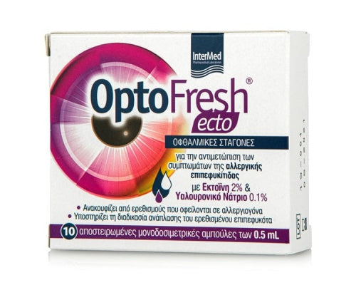 Intermed Optofresh Ecto Eye Drops Οφθαλμικές Σταγόνες Κατά Της Επιπεφυκίτιδας 10x0,5ml