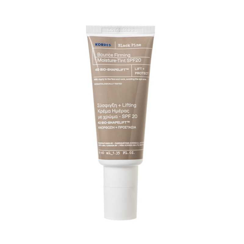 Korres Black Pine Μαύρη Πεύκη 4D Κρέμα Ημέρας Spf20 Με Χρώμα Για Σύσφιξη & Lifting 40ml