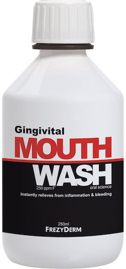 Frezyderm Mouthwash Gingivital Φθοριούχο Στοματικό Διάλυμα – Αντιμετώπιση Συμπτωμάτων Ουλίτιδας 250ml