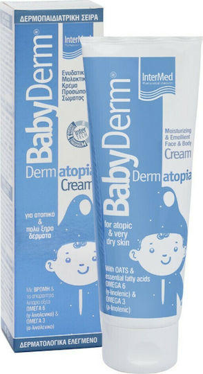 Intermed Babyderm Dermatopia Cream 300ml Ενυδατική & Μαλακτική Κρέμα Προσώπου & Σώματος Για Ατοπικό & Πολύ Ξηρό Δέρμα