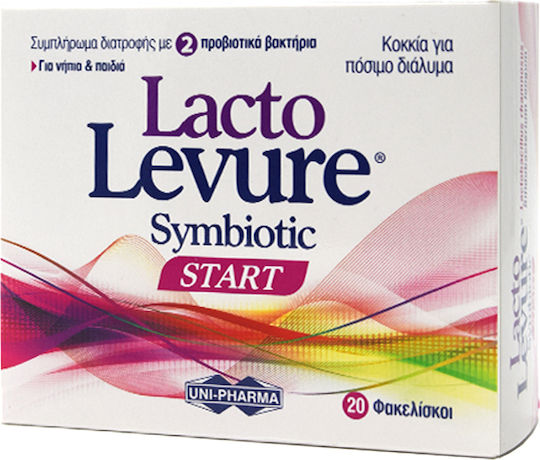Uni-Pharma LactoLevure Symbiotic Start Συμπλήρωμα Διατροφής Προβιοτικών για Νήπια και Παιδιά 20 sticks