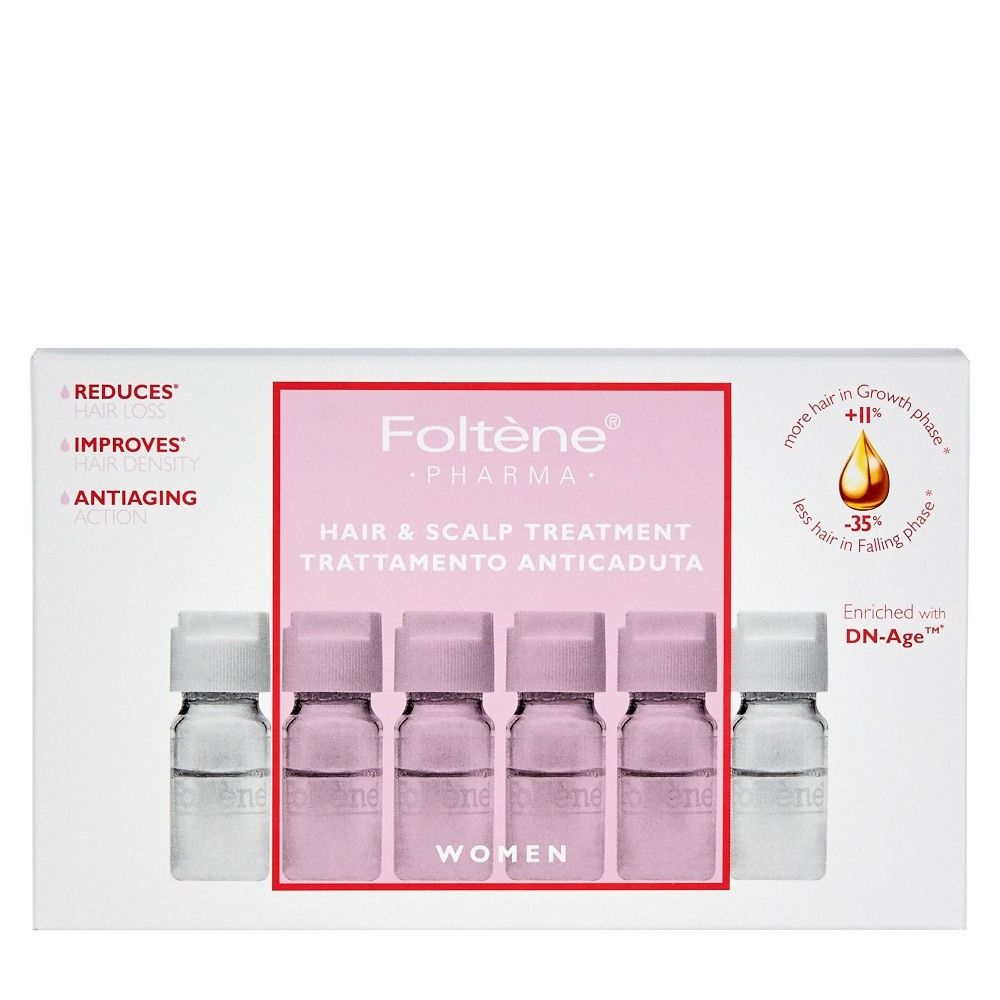 Promo Hair & Scalp Treatment Women 12 Vials & Gift Shampoo Strengthening For Thinning Hair 200ml