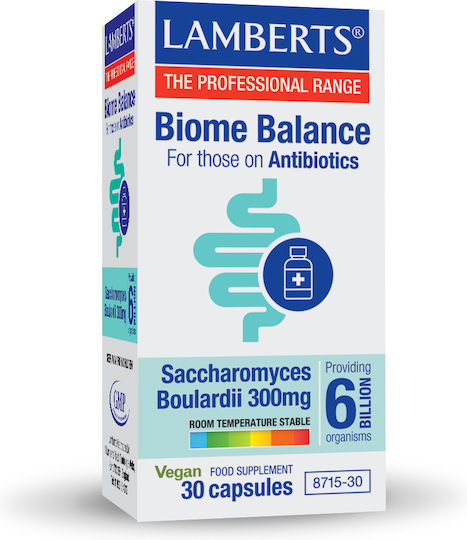 Lamberts Biome Balance Συμπλήρωμα με Προβιοτικά for those on Antibiotics 30 φυτικές κάψουλες