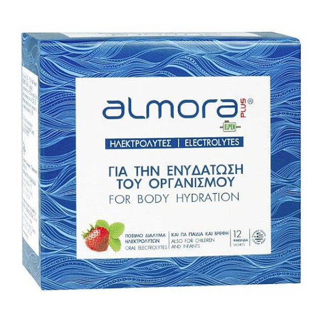 almora PLUS® Ηλεκτρολύτες για την Ενυδάτωση του Οργανισμού Φράουλα 12 φακελίσκοι