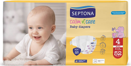 SEPTONA Βρεφικές πάνες No4 MAXI (8-13kg) 52τεμ.