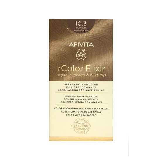 Apivita My Color Elixir Βαφή Μαλλιών με Έλαιο Ελιάς Argan και Αβοκάντο - Απόχρωση Νο 10.3 Κατάξανθο Χρυσό 50ml