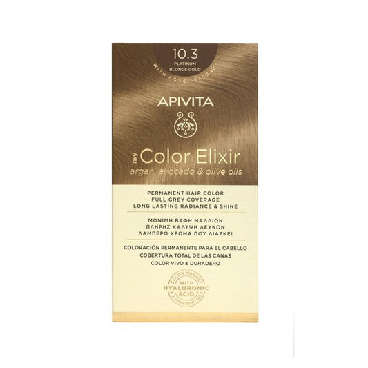 Apivita My Color Elixir Βαφή Μαλλιών με Έλαιο Ελιάς Argan και Αβοκάντο - Απόχρωση Νο 10.3 Κατάξανθο Χρυσό 50ml