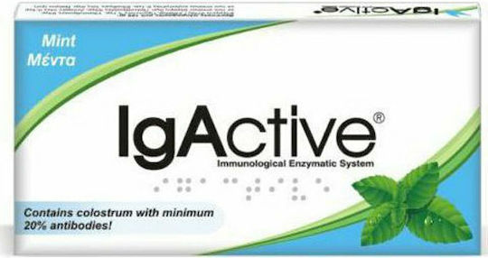 IgActive Καραμέλες Παστίλιες για Παιδιά Χωρίς Ζάχαρη & Γλουτένη Μέντα 20τμχ