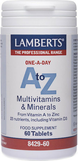 Lamberts A to Z Multivitamins Πολυβιταμίνη για Ενέργεια 60 ταμπλέτες