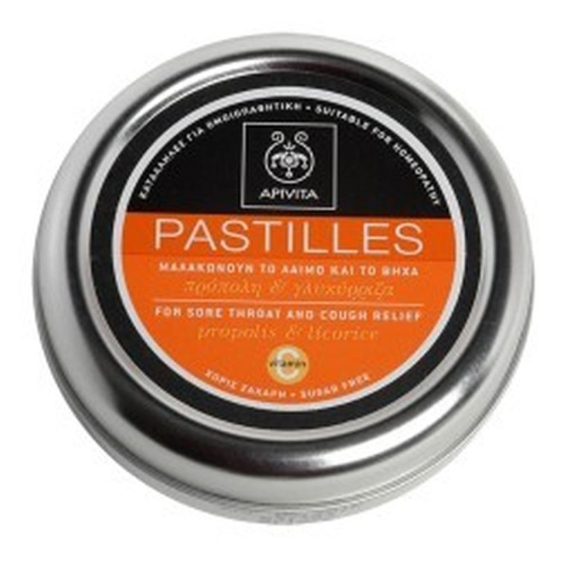 APIVITA PASTILLES ΠΑΣΤΙΛΙΕΣ ΓΙΑ ΤΟΝ ΠΟΝΕΜΕΝΟ ΛΑΙΜΟ ΚΑΙ ΤΟ ΒΗΧΑ ΜΕ ΠΡΟΠΟΛΗ ΓΛΥΚΥΡΡΙΖΑ 45GR