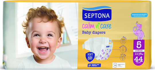 Septona Πάνες με Αυτοκόλλητο Calm & Care No. 5 για 11-16kg 44τμχ