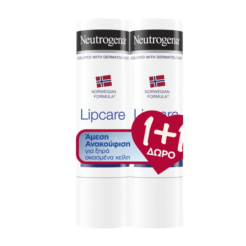 Neutrogena Lipstick Ενυδατικό Stick Χειλιών 1+1 ΔΩΡΟ 4,8gr