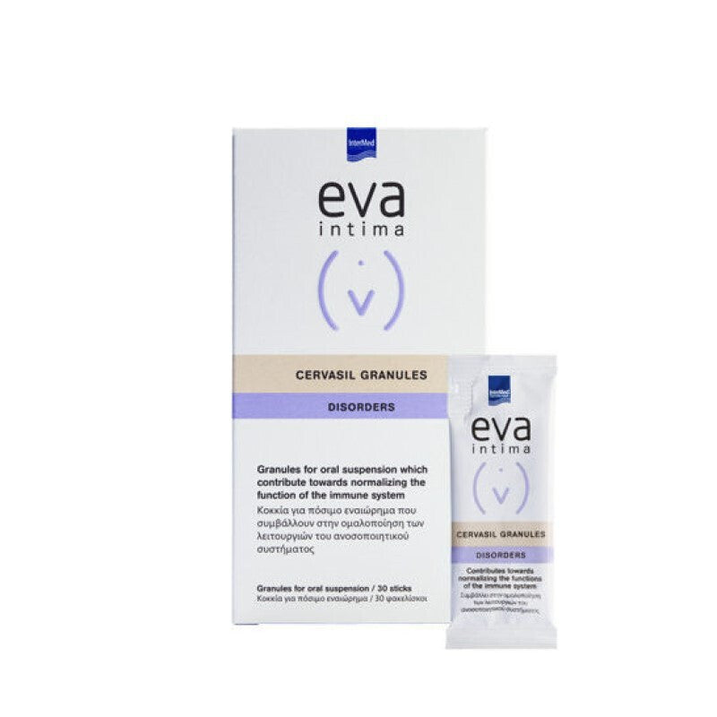 InterMed Eva Intima Cervasil Granules Disorders Συμπλήρωμα για την Ενίσχυση του Ανοσοποιητικού 30 φακελίσκοι